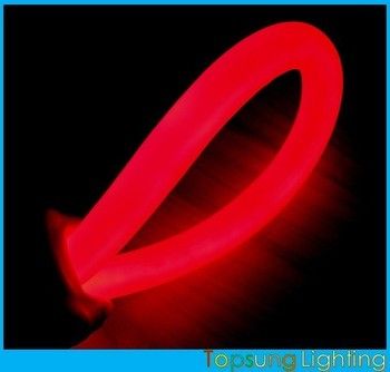 360 stopni okrągły czerwony neon LED flex 24v IP67 wodoodporny do budynków
