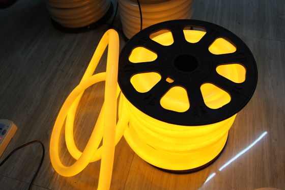 Gorąca sprzedaż dekoracyjne żółte 24V 360 stopni okrągłe LED neon elastyczne światła