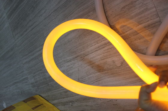 nowoczesny 360 stopni okrągły żółty 220v neon flex światło 25mm ip67 dla zewnętrznych