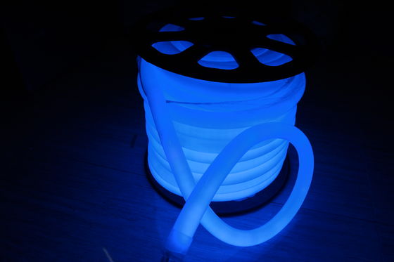 gorący produkt 100 leds/m niebieski 360 stopni okrągły LED neon flex światło 220v 25m spool