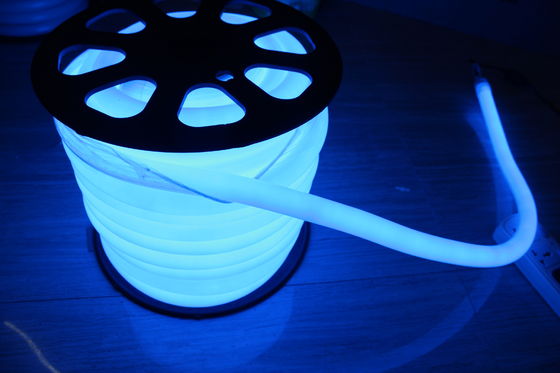 gorący produkt 100 leds/m niebieski 360 stopni okrągły LED neon flex światło 220v 25m spool