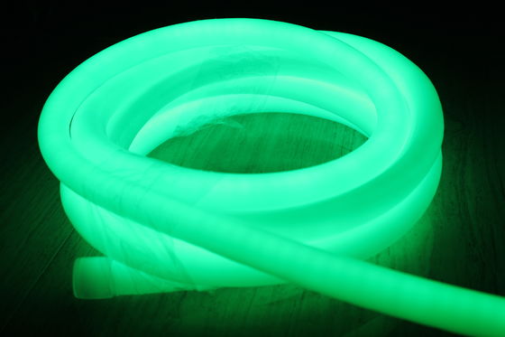 nowy projekt 24V IP67 wodoodporny zielony 100LEDs/m 360 okrągłe neon flex światła