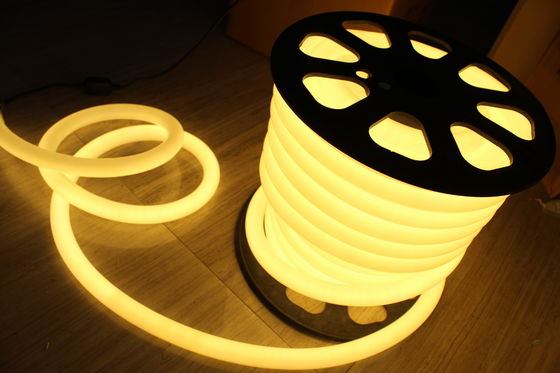 Oszczędność energii 110V ciepłe białe światło LED neon flex 360 okrągły 25m cewka dla domu