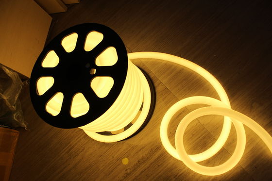 Oszczędność energii 110V ciepłe białe światło LED neon flex 360 okrągły 25m cewka dla domu