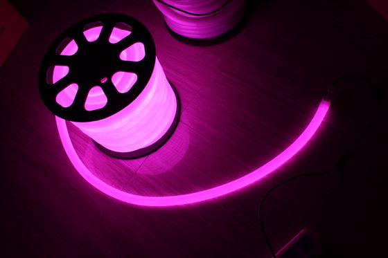 360 stopni okrągły 100LED/m 25m rolka fioletowa 110V neon flex światło wodoodporne