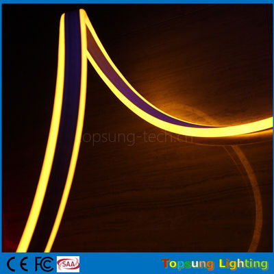 gorąca sprzedaż 110V podwójny strona emitująca żółty LED neon elastyczny pasek do użytku zewnętrznego