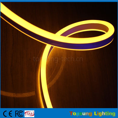 gorąca sprzedaż 110V podwójny strona emitująca żółty LED neon elastyczny pasek do użytku zewnętrznego