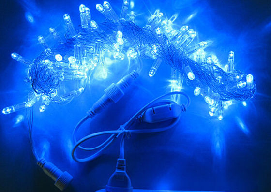 10m podłączalny przeciwzimny niebieski LED Strings Lights 100 żarówek IP65