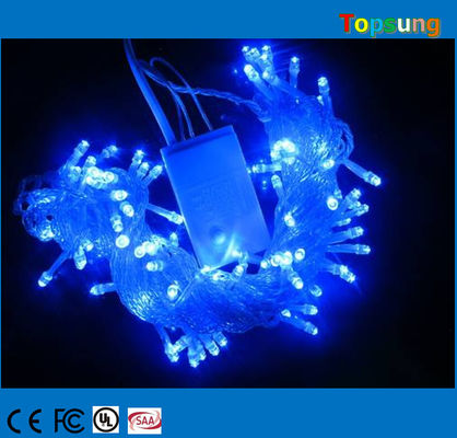 10m błękitne błyszczące światełka świąteczne ozdobne lampy + kontroler 100 żarówek