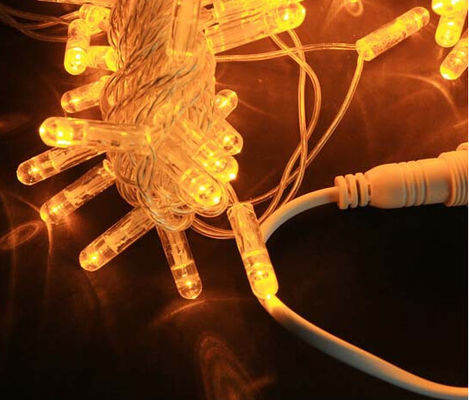 10m łączone 5mm LED światełko świąteczne hurtowe sznurek żółty pvc bąbelki przeciwchłodnej