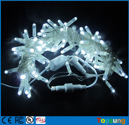 10m podłączalny Anti Cold biały LED dekoracje świąteczne światła bąbelkowa skorupka 100 żarówek