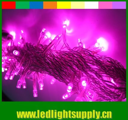 127v fioletowe LED zewnętrzne światło strunowe wodoodporne 100 LED Topsung Lighting