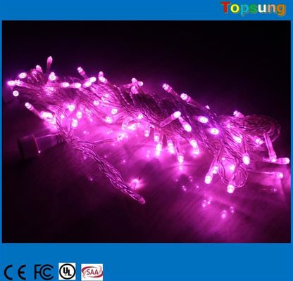 Wytrzymałe fioletowe bożonarodzeniowe LED na zewnątrz 24v 10meter