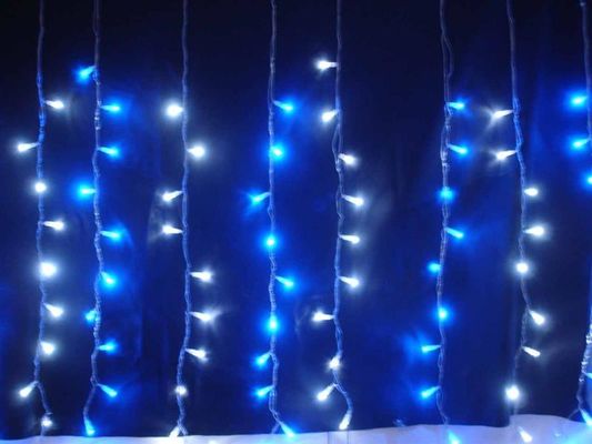 Płasko emitujące 220V wróżka LED zewnętrzne światła świąteczne zasłona CE ROHS zatwierdzenie