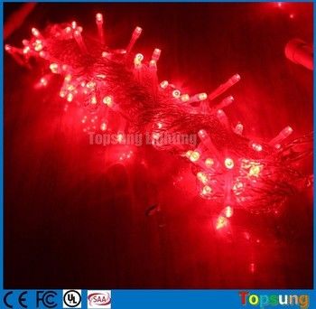 Najlepiej sprzedający się 220V czerwony LED, świecący wróżką świąteczną, 10m.