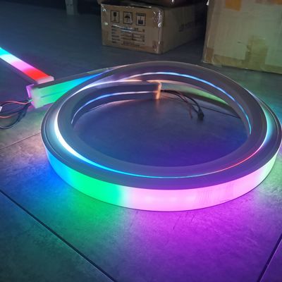40mm Magic Topsung 24v 120Leds/M elastyczna taśma rurkowa wodoodporny pas neonowy RGB LED Neon Lights For Home xmas Decor