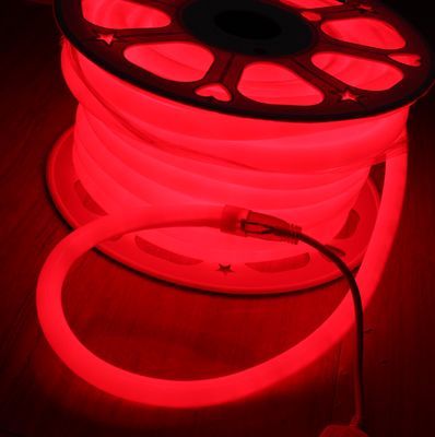 110V 220V 360 stopni Światło elastyczny okrągły LED neon liny Jasny kolor czerwony