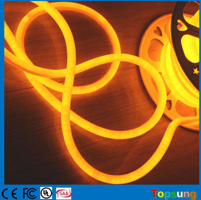16mm IP67 wodoodporne światło neonowe wysoki światło 110V 360 stopni okrągłe światła neonowe żółte