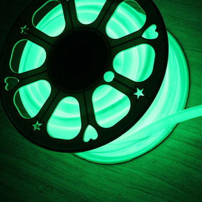 12V IP67 okrągłe LED neon flex 16mm mini 360 stopni zielone liny światło miękkie rurki