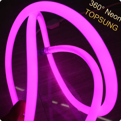 16mm 360 stopni okrągłe różowe światełka festiwalowe LED neon flex lampy 220V 120 SMD2835