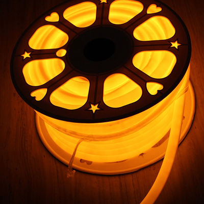 110V lodowe liny neonowe 16mm średnica 360 stopni okrągłe neon flex IP67 oświetlenie dekoracyjne na zewnątrz pomarańczowe