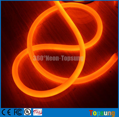 110V lodowe liny neonowe 16mm średnica 360 stopni okrągłe neon flex IP67 oświetlenie dekoracyjne na zewnątrz pomarańczowe