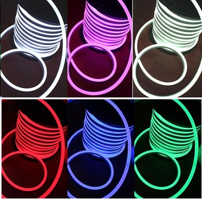 DC24V RGB LED neon flex SMD5050 pełny kolor zmieniający Świąteczne ozdoby światło 14 * 26mm