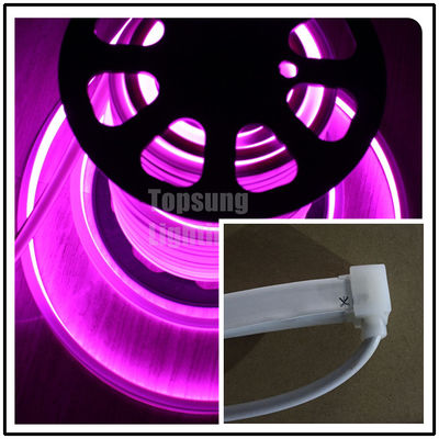 koloru różowego DC 24V LED neon flex 16x16mm kwadratowy płaski neon liny IP68 dekoracja oświetlenia zewnętrznego