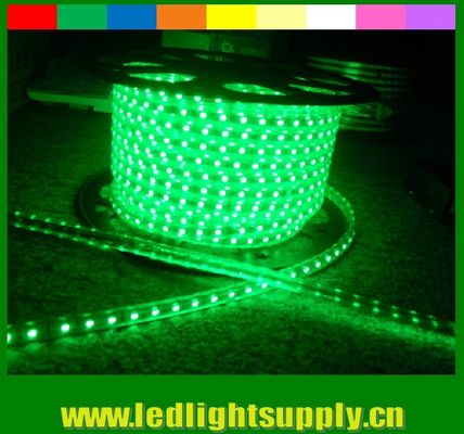 Wysokiej światłości SMD5050 220V wodoodporny IP65 LED elastyczny pas neonowy zielony