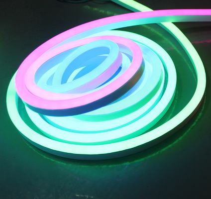 Widok boczny płaski 11*19mm wysoki krąg rgbw dmx zmieniający kolor adresowalny cyfrowy dmx LED neon
