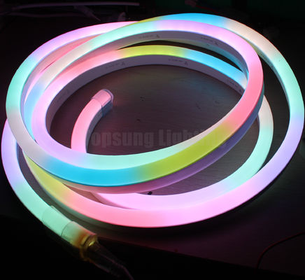 dmx SPI cyfrowy RGB 11x19mm płaskie LED neon 12v adresowalne paski neonowe 24v 10pixel/m