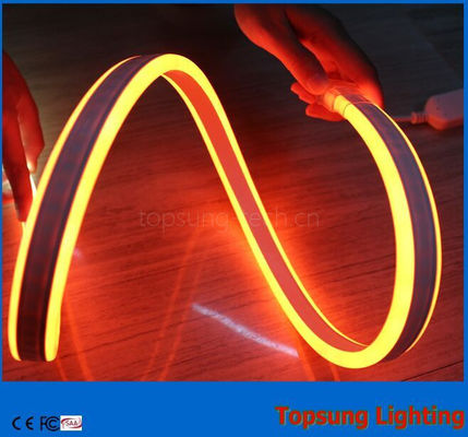 Topsung oświetlenie 12v pomarańczowy 100m mini podwójny stron LED neon liny paska wodoodporna 8,5 * 18mm światło