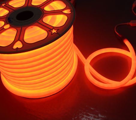 12v mini okrągły 16mm średnica 360 stopni emitujące LED neonflex liny światło pomarańczowe LED neon miękkie rurki