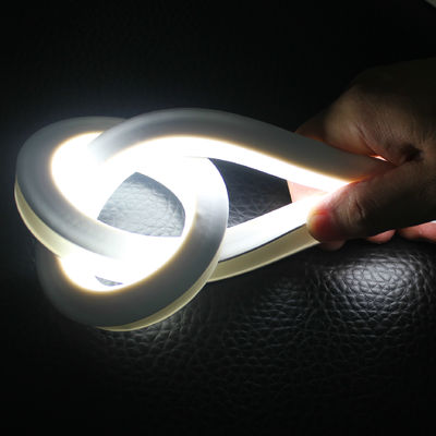 Nowy 12v biały silikon elastyczny neon-flex LED liny oświetlenie kwadratowe 16x16mm anty-UV PVC neon paska widok z góry 2835 smd