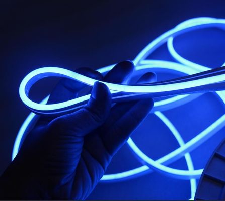 Mini boczne emitujące silikonowe wodoodporne zewnętrzne oświetlenie neonowe 12V 6mm błękitne