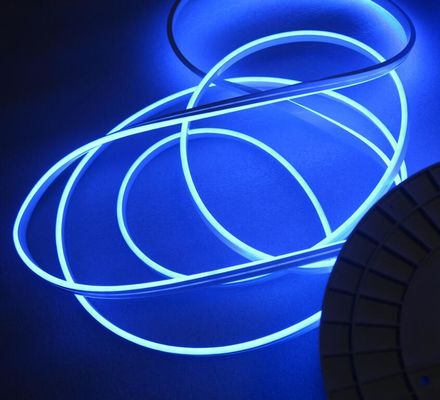 Mini boczne emitujące silikonowe wodoodporne zewnętrzne oświetlenie neonowe 12V 6mm błękitne