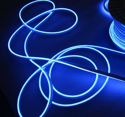 6mm niebieski LED Neon Rope Light Flex wodoodporny Świąteczna impreza Xmas Tree Home Decor 110V/220V niebieskie paski neonowe