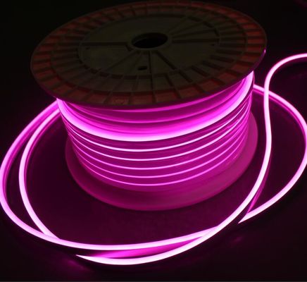 5 mm Różowa Super elastyczna LED Neon Rope Light Wydrukowane znaki handlowe / Dekoracja domu DC12V