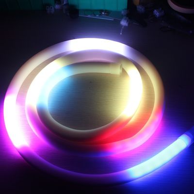 Nowy 24v silikonowy neon flex światło cyfrowe RGB adresowalne dmx LED neon flex 360