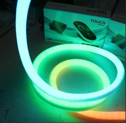 Dynamiczny zmianę koloru 360 neon flex rgb dmx 24v LED neon elastyczny liny ścigania 10 pikselów / m