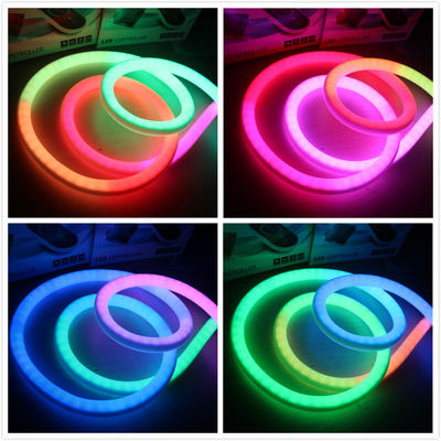 Dynamiczny zmianę koloru 360 neon flex rgb dmx 24v LED neon elastyczny liny ścigania 10 pikselów / m