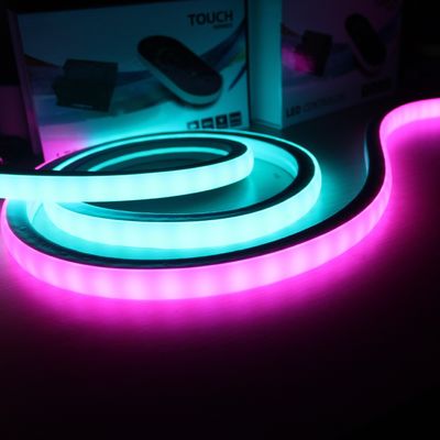 Dekoracyjny wodoodporny 24V elastyczny RGB LED Strip Neon Tube Flex Rope Światło kwadratowe 17x17mm