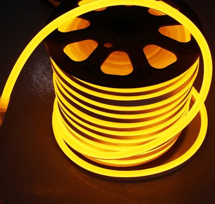 Wysokiej stabilności wodoodporne paski oświetleniowe zewnętrzne 24v bursztynowe neon LED elastyczne z żółtym IP68