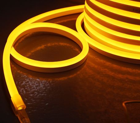 50m spool Neo neon LED elastyczny neon światło 5050 wodoodporny żółty bursztynne neon liny