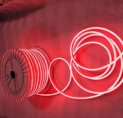 50m spiral czerwony 12V LED Neon Light SMD 2835 120Leds/M 6X12mm elastyczne oświetlenie wodoodporne
