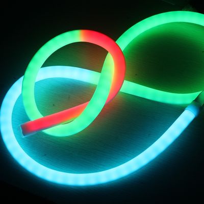 Zewnętrzny wielobarwny wodoodporny IP65 RGB LED dekoracyjny światło 360 gonienie LED neon flex