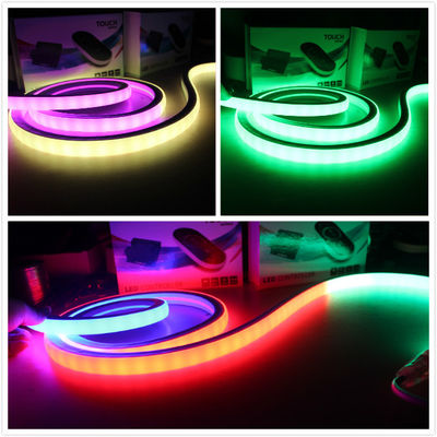 50m 24v zmieniający kolor LED bar neon 12w/m 5050 rgb smd cyfrowe światło neonowe
