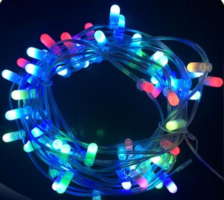 100m Dekoracja drzewa zewnętrznego ciemnozielony drut Boże Narodzenie 12V LED Wróżki Clip Lights Led Boże Narodzenie