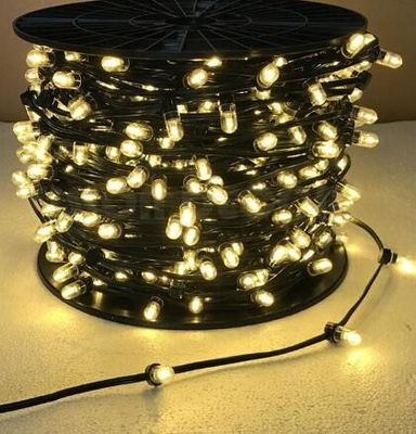100m Dekoracja drzewa zewnętrznego ciemnozielony drut Boże Narodzenie 12V LED Wróżki Clip Lights Led Boże Narodzenie