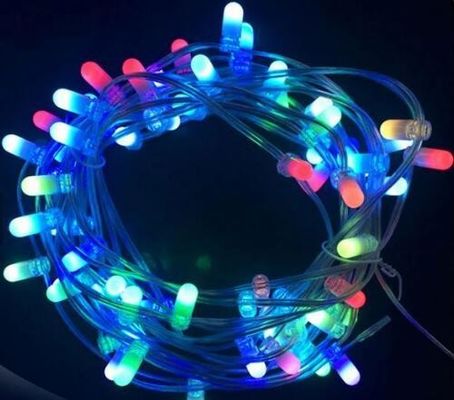 Led żarówka sznurek zewnętrzny 100m 12V RGB zmieniający kolor LED żarówka światła świąteczne taśmy klipów